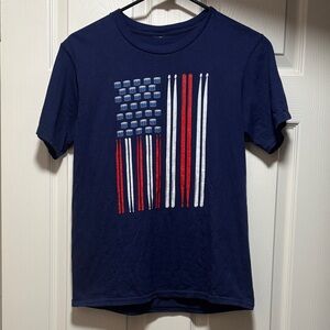 Boy's American Flag Drum and Drumsticks, Youth L